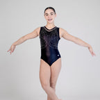 Cascade Black Sleeveless Leotard
