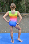 RSG-482 Sleeveless Leotard - Neon Rainbow