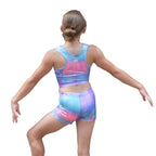 RSG-056 Pink Blue Holo Gymnastics Shorts
