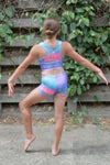 RSG-056 Pink Blue Holo Gymnastics Shorts
