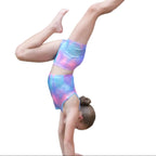 RSG-056 Pink Blue Holo Gymnastics Shorts