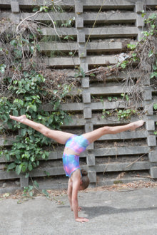  RSG-056 Pink Blue Holo Gymnastics Shorts