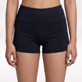Close up shot of gymnast short in black