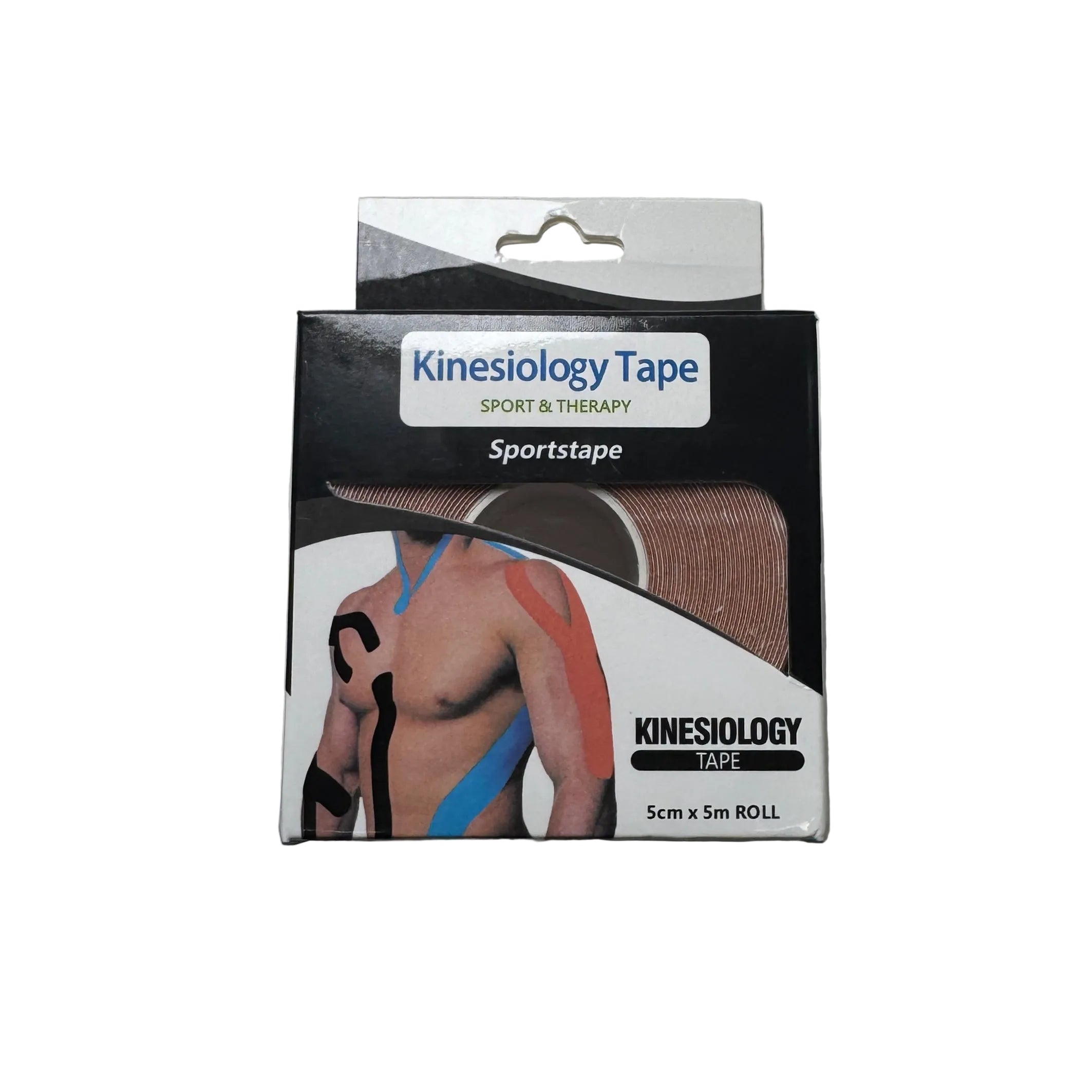 Package of Sportstape kinesiology tape on a white background
