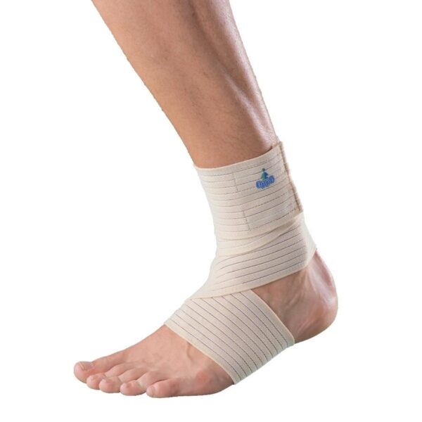 Ankle Wrap with Silicone Pad / Stretchy Grip - Adjustable Compression Support