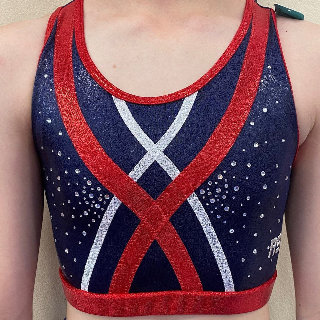 RSG-507 Crop Top Criss-Cross - Pymble Ladies College PREORDER