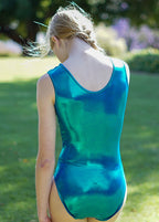 RSG-664 Seaweed leotard. RS Gymwear Australia. PacBlue leotard.