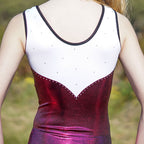 RSG-665 Weston Valiant. RS Gymwear Australia. Cherry sleeveless leotard
