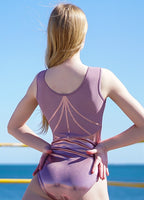 RS Gymwear Australia. Summa Blush sleeveless leotard.