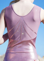 RS Gymwear Australia. Summa Blush sleeveless leotard.