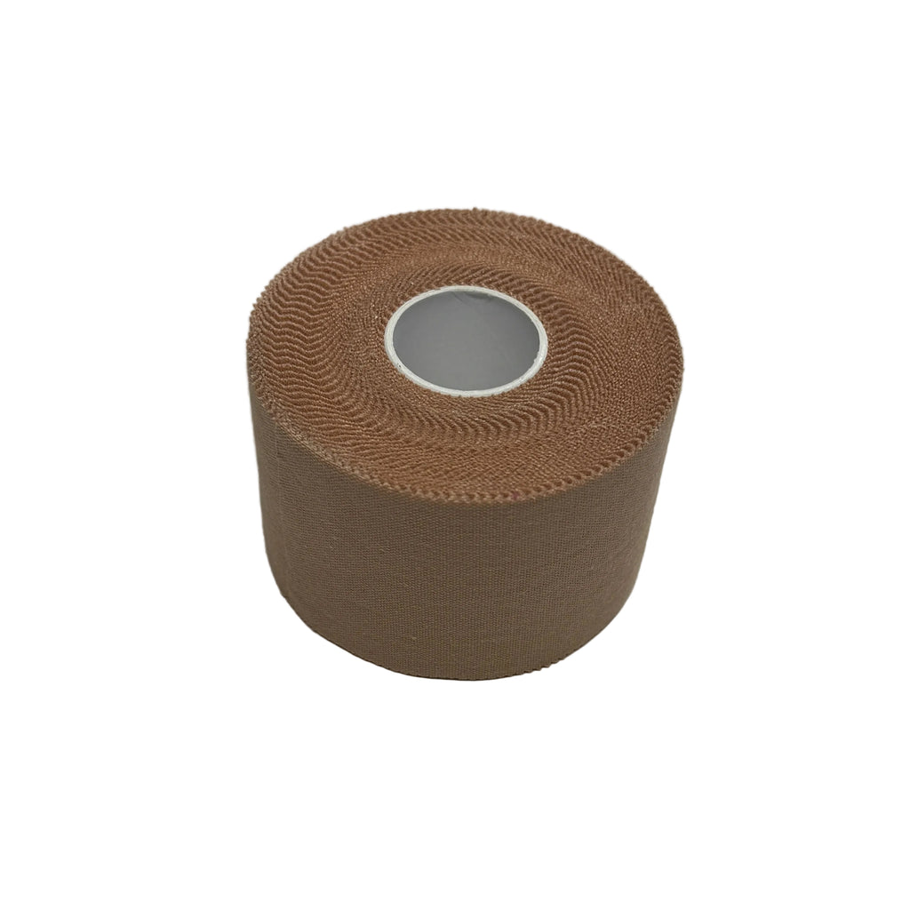 Brown roll of tape on a white background