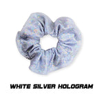 RS Gymwear white holo scrunchie