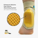 Heel cup with compression ankle sleeve for gymnasts & dancers