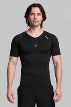 BASE Mens Short Sleeve Compression Tee - Black