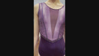 RSG-658 Sienna Royal sleeveless leotard. RS Gymwear Australia. Purple dance leotard. Video of sparkles