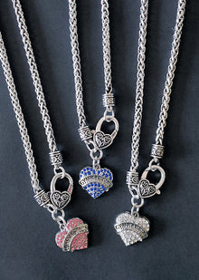  RS Gymwear Australia. Crystal heart necklace. Gymnast necklace.