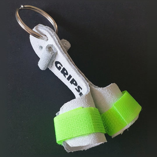 RS Gymwear Australia. Grips Etc KeyRing. Lime Grips Key Ring. Lime Key Ring.