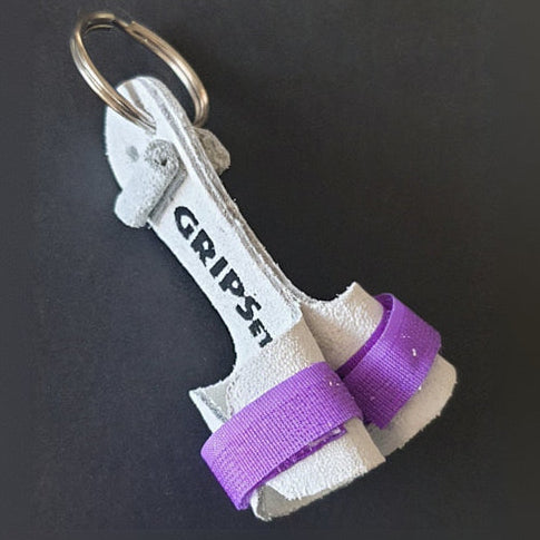 RS Gymwear Australia. Grips Etc KeyRing. Purple Grips Key Ring. Purple Key Ring.