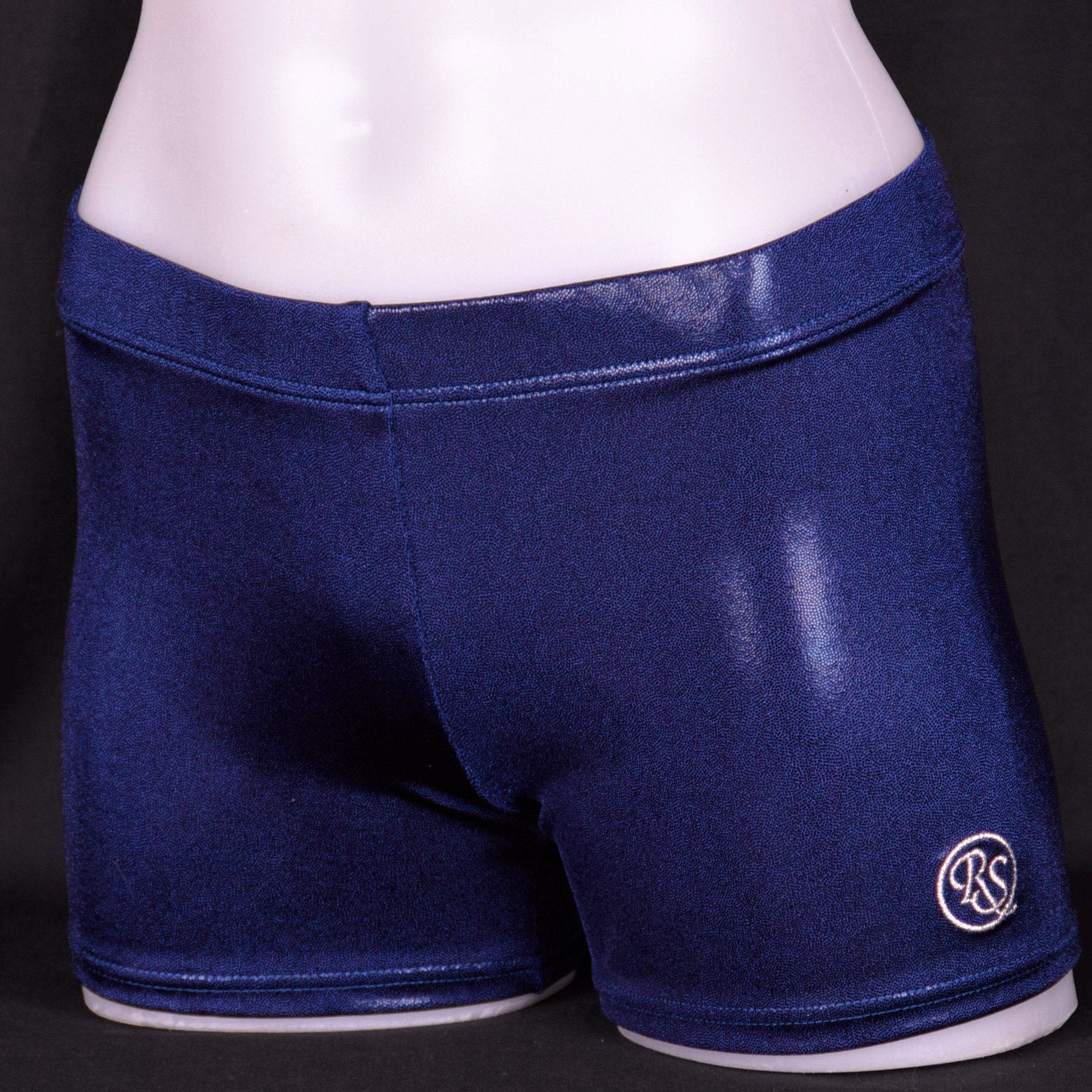 RS Gymwear Australia. Navy shorts. Dancing shorts. Gymnastics shorts.