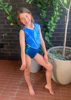 RSG-647 Alila Treasure sleeveless leotard. RS Gymwear Australia. Mandala Leotard. 