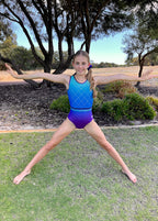 RSG-652 Piper Twilight sleeveless leotard. RS Gymwear Australia. Ombre leotard.