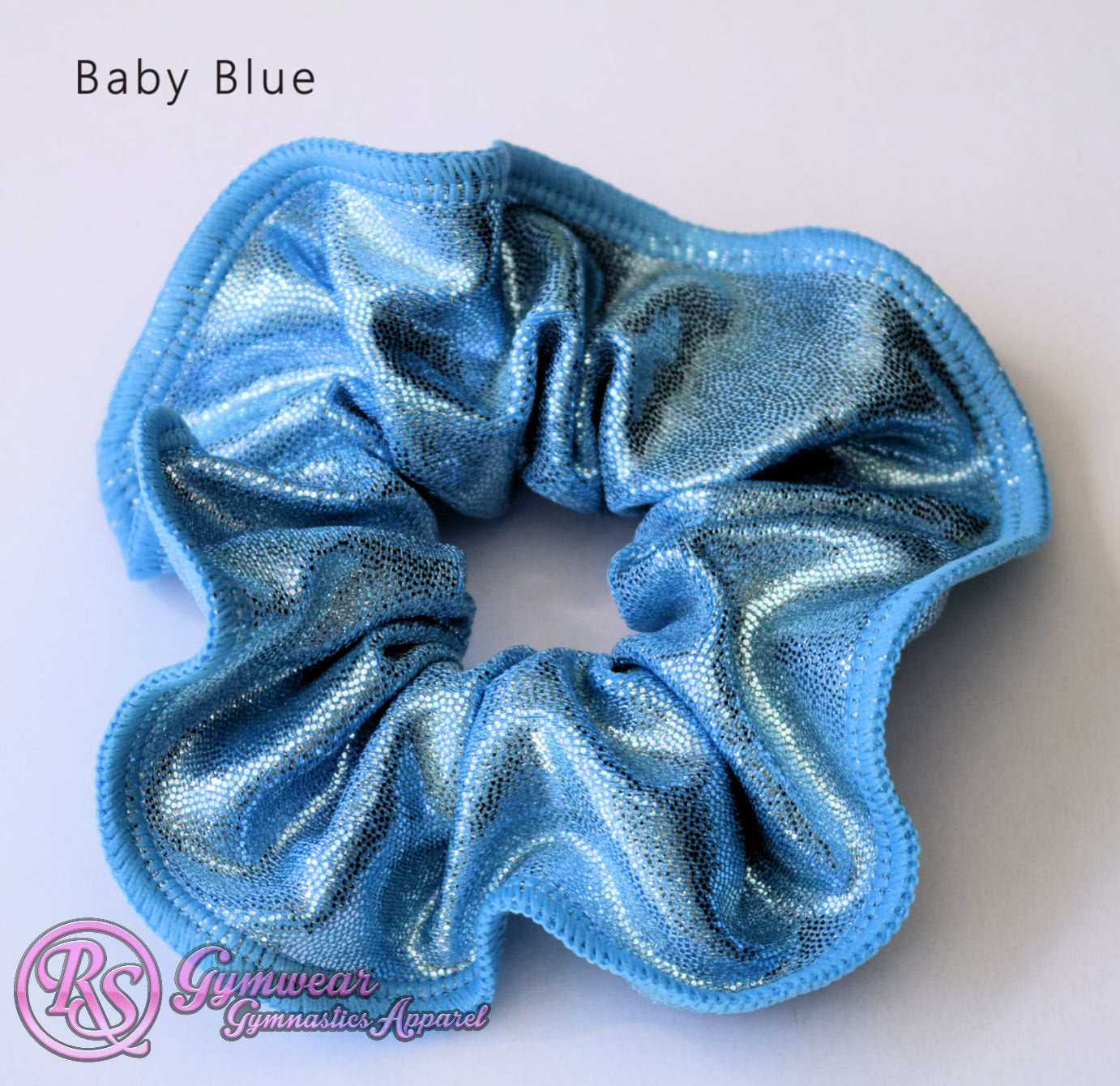Scrunchies Australia. RS Gymwear Australia. Baby Blue scrunchie