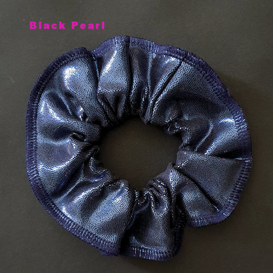 Scrunchies Australia. RS Gymwear Australia. Black Pearl scrunchie