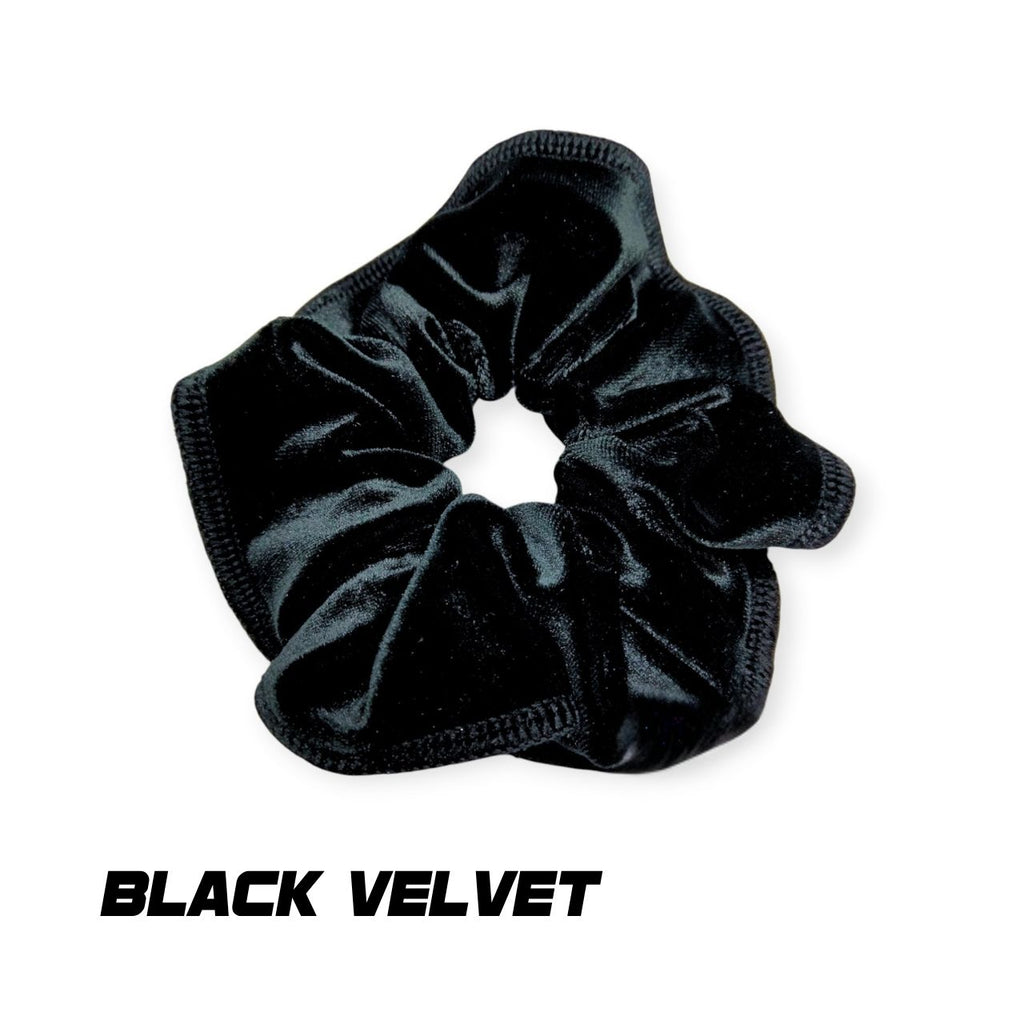 Scrunchies Australia. RS Gymwear Australia. Black Velvet scrunchie