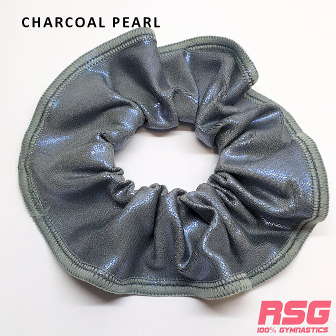 Scrunchies Australia. RS Gymwear Australia. Charcoal Pearl scrunchie