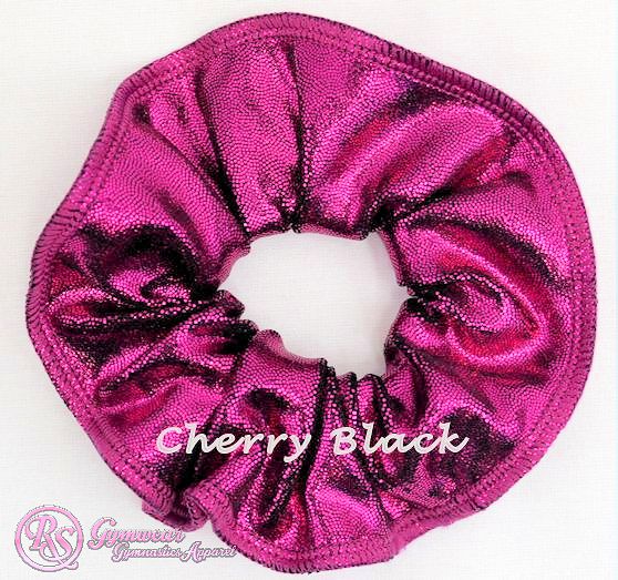 Scrunchies Australia. RS Gymwear Australia. Cherry Black scrunchie