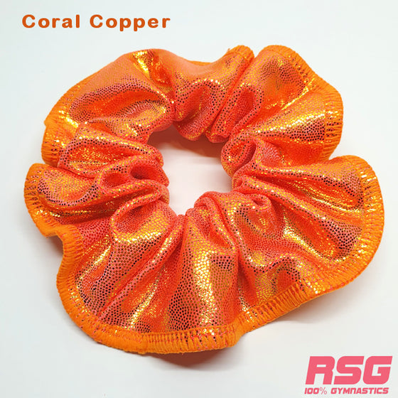 Scrunchies Australia. RS Gymwear Australia. Coral Copper scrunchie