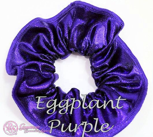 Scrunchies Australia. RS Gymwear Australia. Eggplant Purple scrunchie