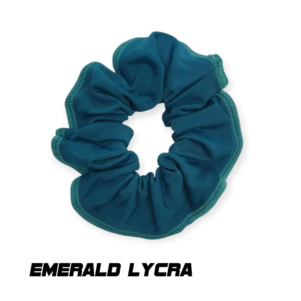 Scrunchies Australia. RS Gymwear Australia. Emerald Lycra scrunchie
