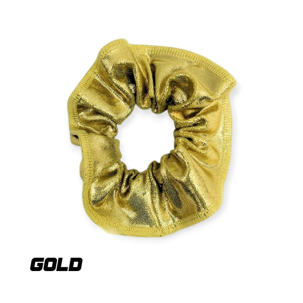 Scrunchies Australia. RS Gymwear Australia. Gold scrunchie
