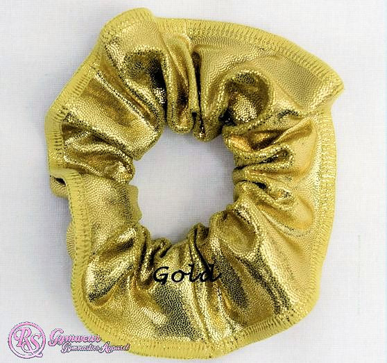 Scrunchies Australia. RS Gymwear Australia. Gold scrunchie