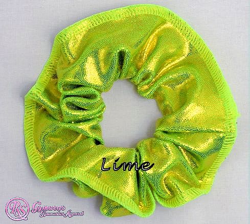 Scrunchies Australia. RS Gymwear Australia. Lime scrunchie