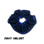 Scrunchies Australia. RS Gymwear Australia. Navy Velvet scrunchie