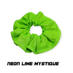 Scrunchies Australia. RS Gymwear Australia. Neon Lime Mystique scrunchie