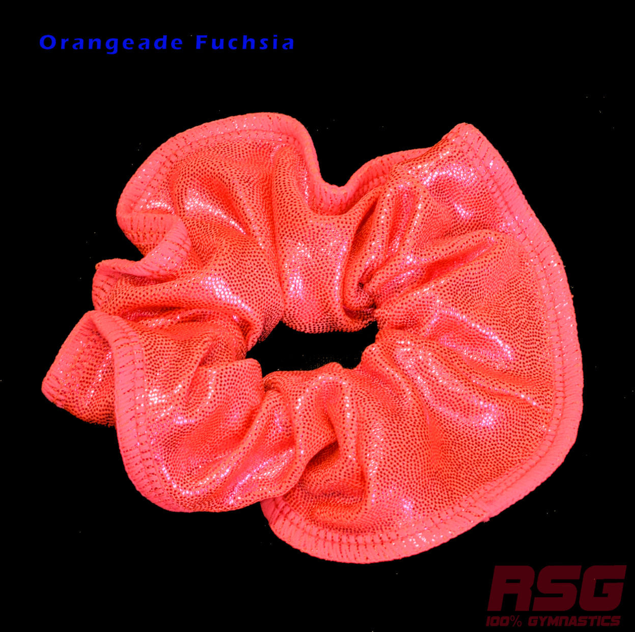 Scrunchies Australia. RS Gymwear Australia. Orangeade fuchsia scrunchie