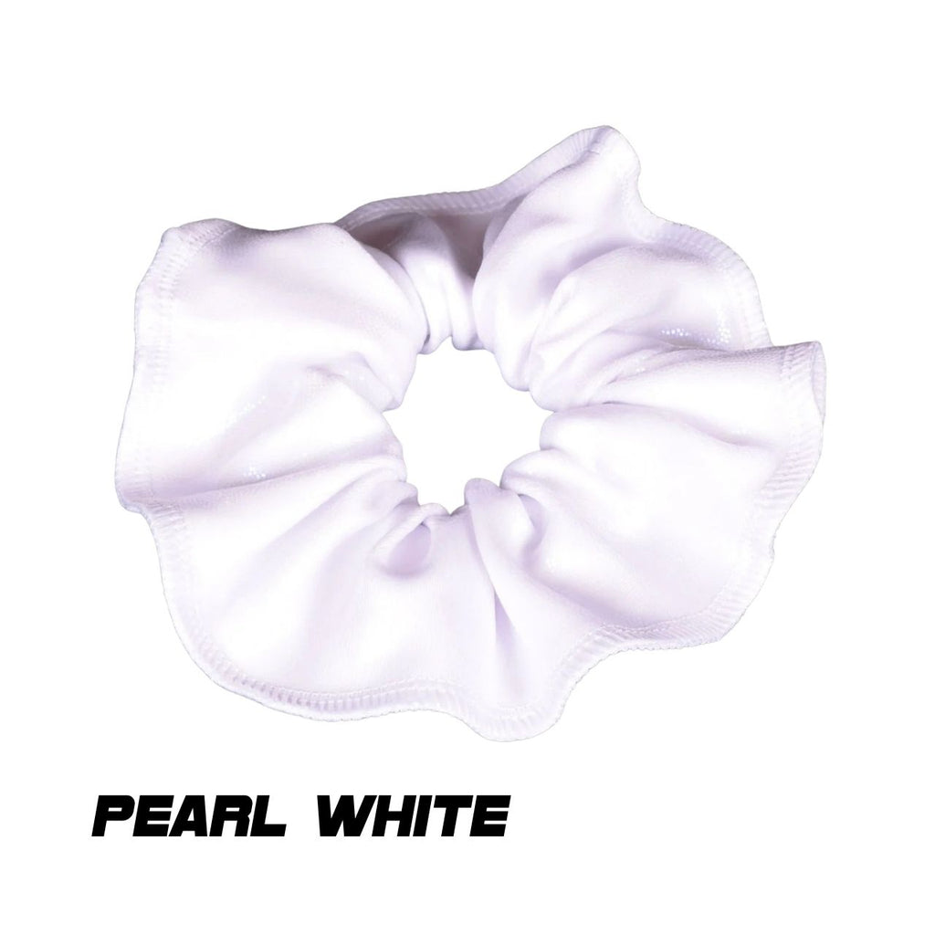 Scrunchies Australia. RS Gymwear Australia. Pearl White scrunchie